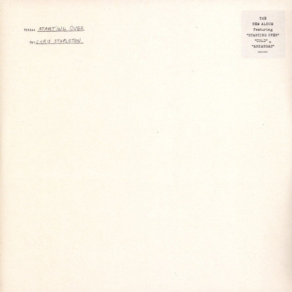 STARTING OVER (BLACK VINYL 2LP) - BLACK VINYL 2LP