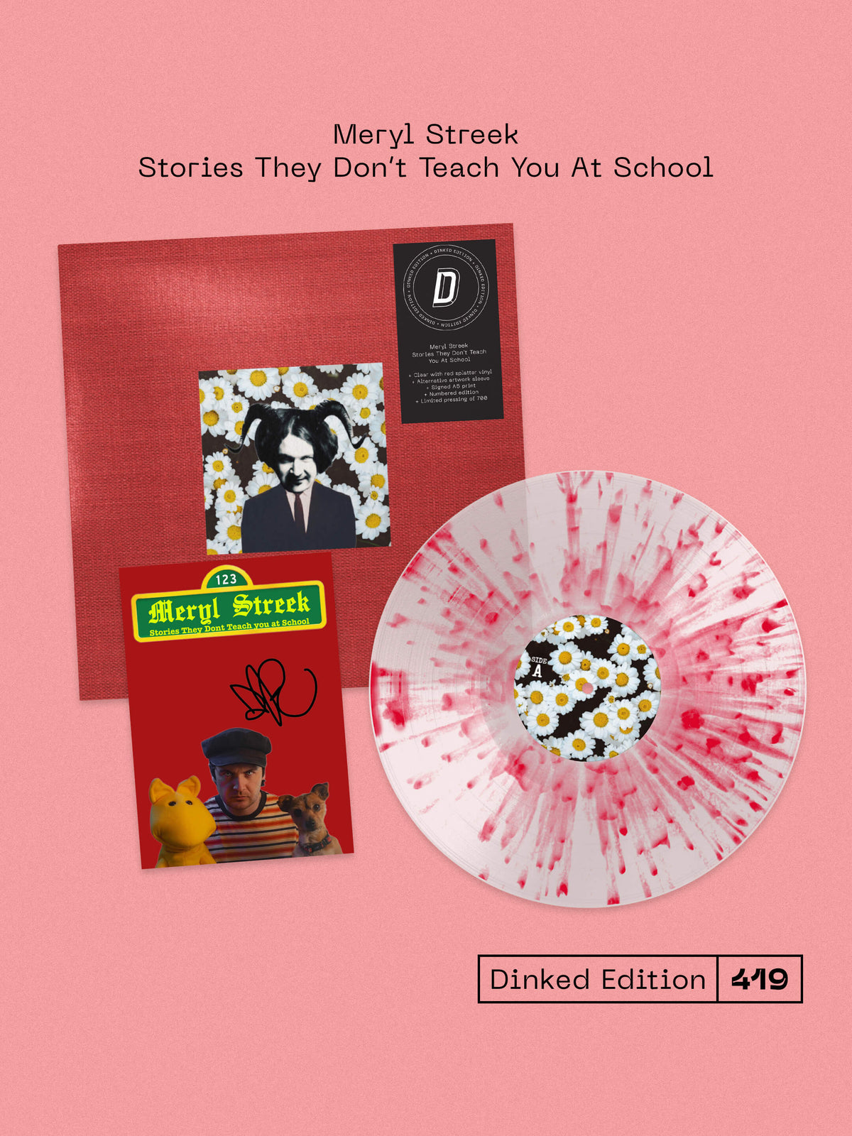 Stories They Don’t Teach You At School (Clear with Red Splatter Vinyl Dinked Edition #419) - Clear with Red Splatter Vinyl Dinked Edition #419