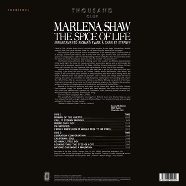 MARLENA SHAW - THE SPICE OF LIFE (THOUSAND CLUB)